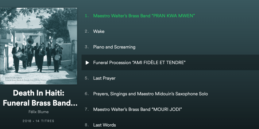 Death in Haiti - Funeral Brass Band & Sounds of Port-au-Prince SPOTIFY