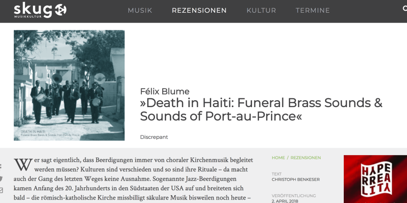 Skug Felix Blume Death Haiti